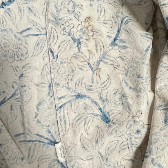 MATTA NY Moema Kalamkari Dress Natural Indigo Floral Summer Stunner M Medium - Picture 10 of 16